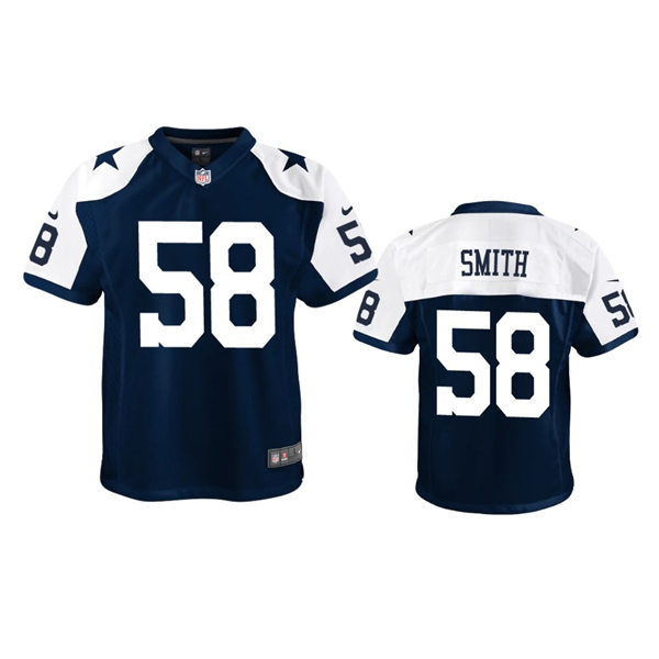 Youth Dallas Cowboys #58 Mazi Smith Navy Alternate Limited Jersey