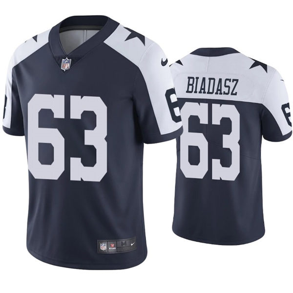 Youth Dallas Cowboys #63 Tyler Biadasz Nike Navy Alternate Limited Jersey