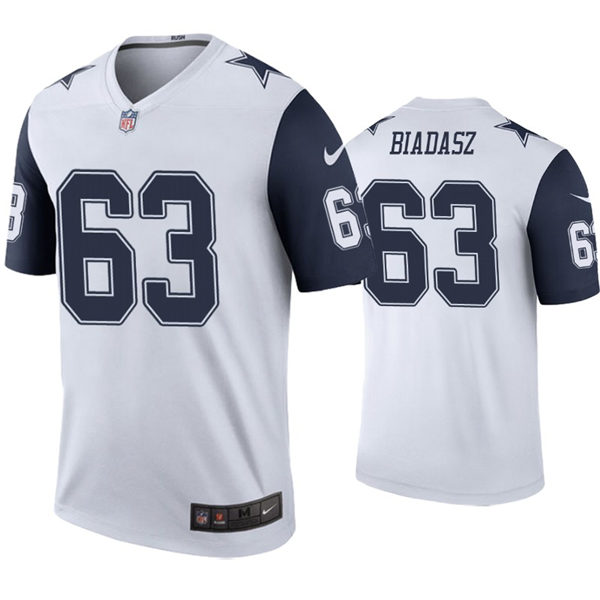 Youth Dallas Cowboys #63 Tyler Biadasz Nike White Color Rush Limited Jersey