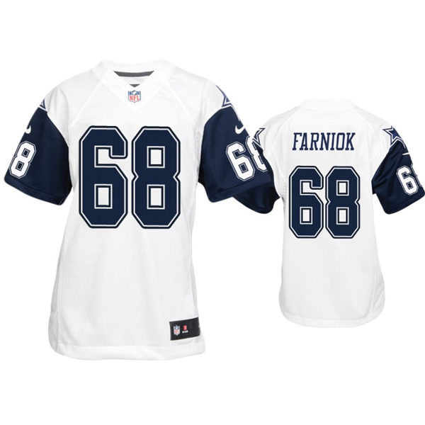 Youth Dallas Cowboys #68 Matt Farniok Nike White Color Rush Limited Jersey