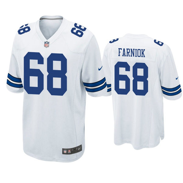 Youth Dallas Cowboys #68 Matt Farniok Nike White Limited Jersey