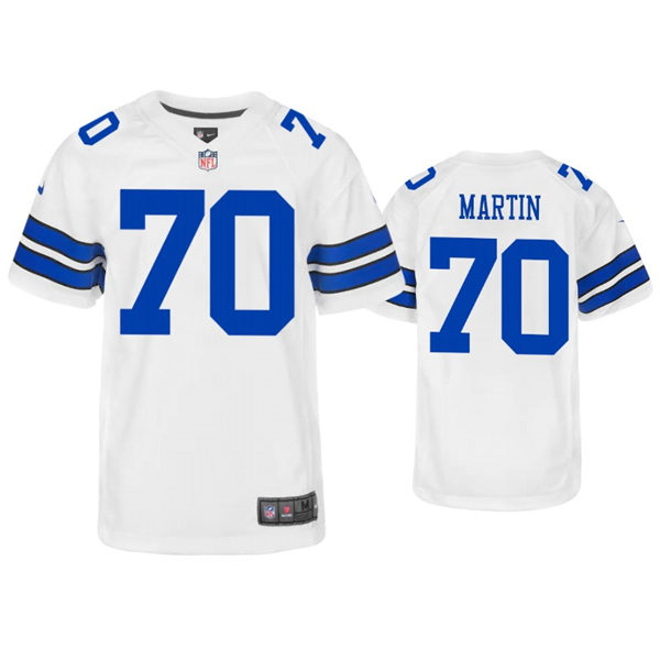 Youth Dallas Cowboys #70 Zack Martin Nike White Limited Jersey