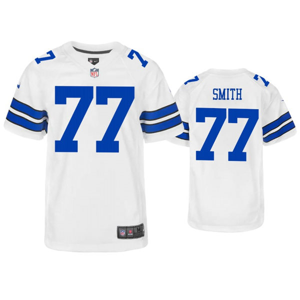 Youth Dallas Cowboys #77 Tyron Smith Nike White Limited Jersey