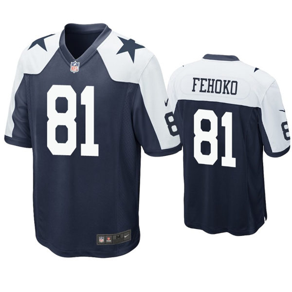 Youth Dallas Cowboys #81 Simi Fehoko Nike Navy Alternate Limited Jersey