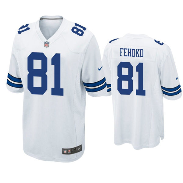 Youth Dallas Cowboys #81 Simi Fehoko Nike White Limited Jersey