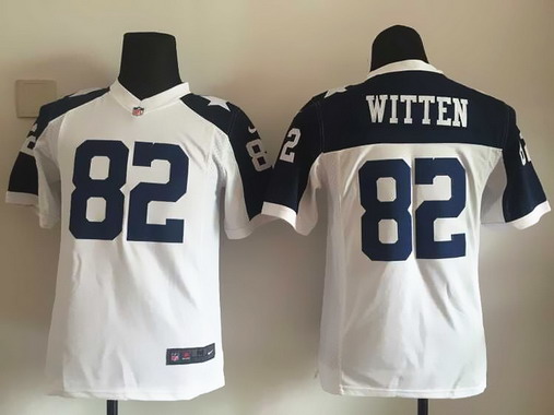 Youth Dallas Cowboys #82 Jason Witten White Thanksgiving Alternate NFL Nike Game Stitched Jersey