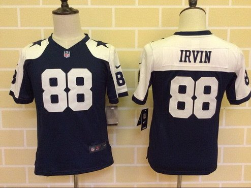 Youth Dallas Cowboys #88 Michael Irvin Navy Blue Thanksgiving Retired Player NFL Nike Game Stitched Jersey