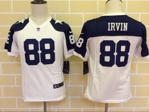 Youth Dallas Cowboys #88 Michael Irvin White Thanksgiving Retired Player NFL Nike Game Stitched Jersey