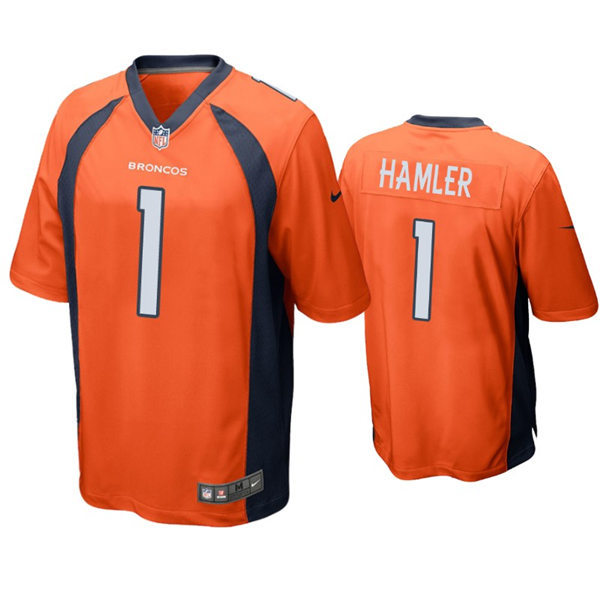 Youth Denver Broncos #1 K. J. Hamler Nike Orange Limited Jersey