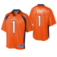 Youth Denver Broncos #1 Marquette King Orange Player Pro Line Jersey