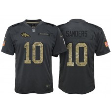 Youth Denver Broncos #10 Emmanuel Sanders Camo Anthracite 2016 Salute to Service Game Jersey