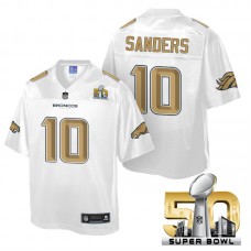 Youth Denver Broncos #10 Emmanuel Sanders White 2016 Super Bowl 50 Pro Line Fashion Jersey