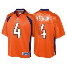 Youth Denver Broncos #4 Case Keenum Orange Pro Line Team Color Jersey
