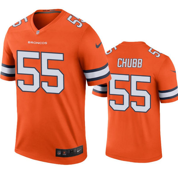 Youth Denver Broncos #55 Bradley Chubb Nike Orange Color Rush Jersey