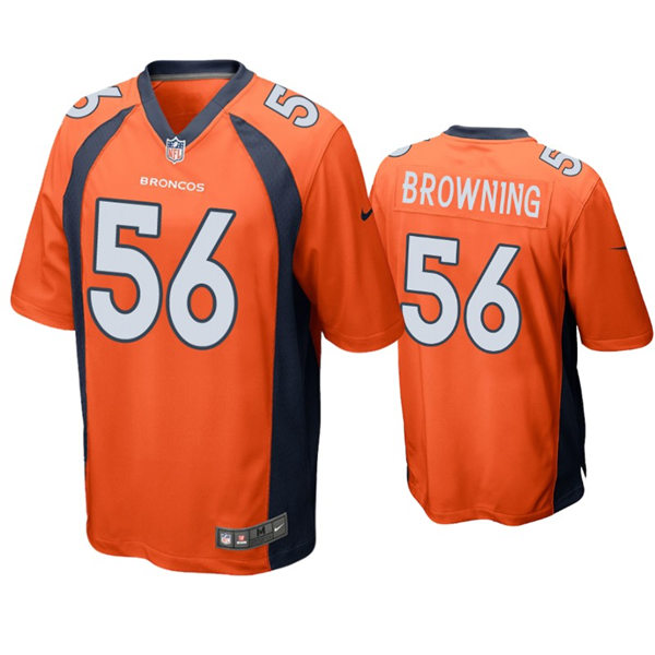Youth Denver Broncos #56 Baron Browning Nike Orange Limited Jersey