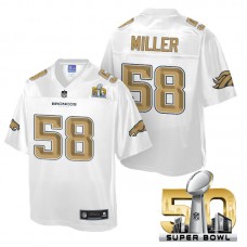Youth Denver Broncos #58 Von Miller White 2016 Super Bowl 50 Pro Line Fashion Jersey
