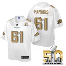 Youth Denver Broncos #61 Matt Paradis White 2016 Super Bowl 50 Pro Line Fashion Jersey