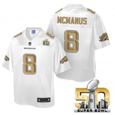 Youth Denver Broncos #8 Brandon McManus White 2016 Super Bowl 50 Pro Line Fashion Jersey