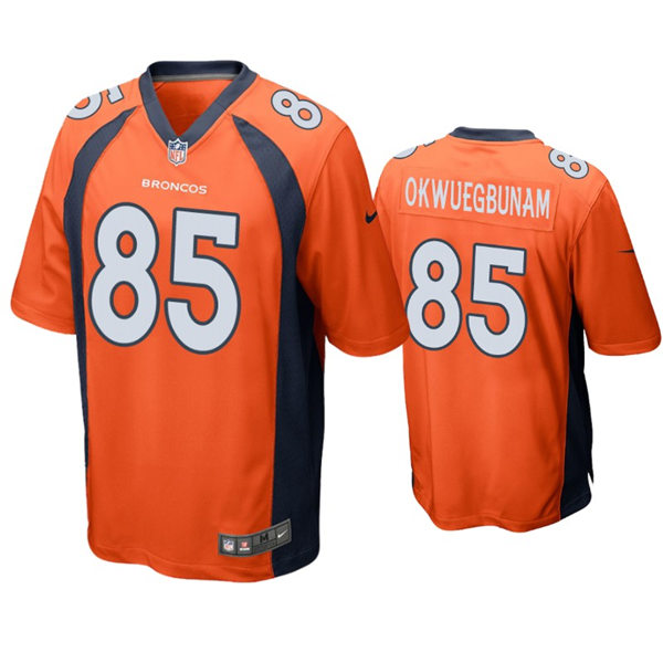 Youth Denver Broncos #85 Albert Okwuegbunam Nike Orange Limited Jersey