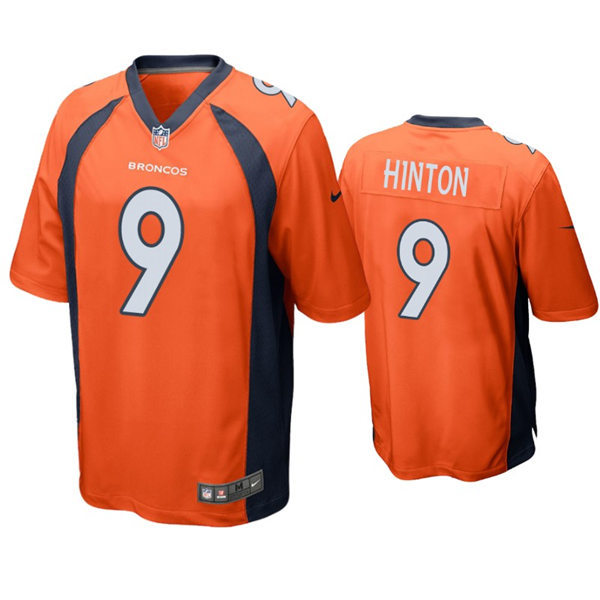 Youth Denver Broncos #9 Kendall Hinton Nike Orange Limited Jersey