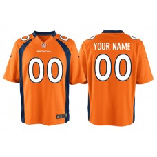 Youth Denver Broncos Orange Game Customized Jersey