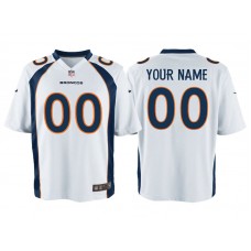 Youth Denver Broncos White Game Customized Jersey