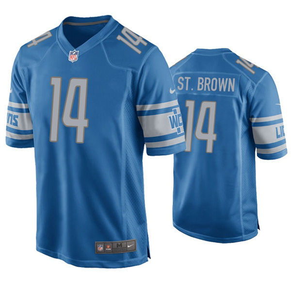 Youth Detroit Lions #14 Amon-Ra St. Brown Nike Blue Limited Jersey