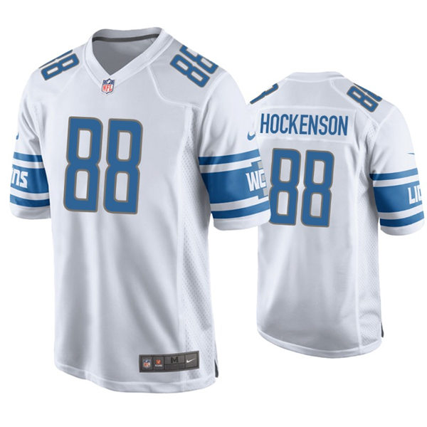 Youth Detroit Lions #88 T.J. Hockenson Nike White Limited Jersey