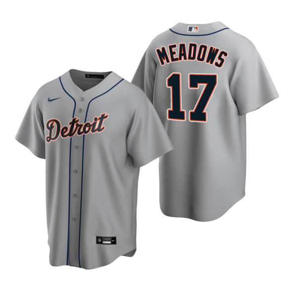 Youth Detroit Tigers #17 Austin Meadows Nike Grey Away Jersey