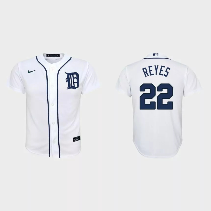Youth Detroit Tigers #22 Victor Reyes White Replica Home Jersey.jpg