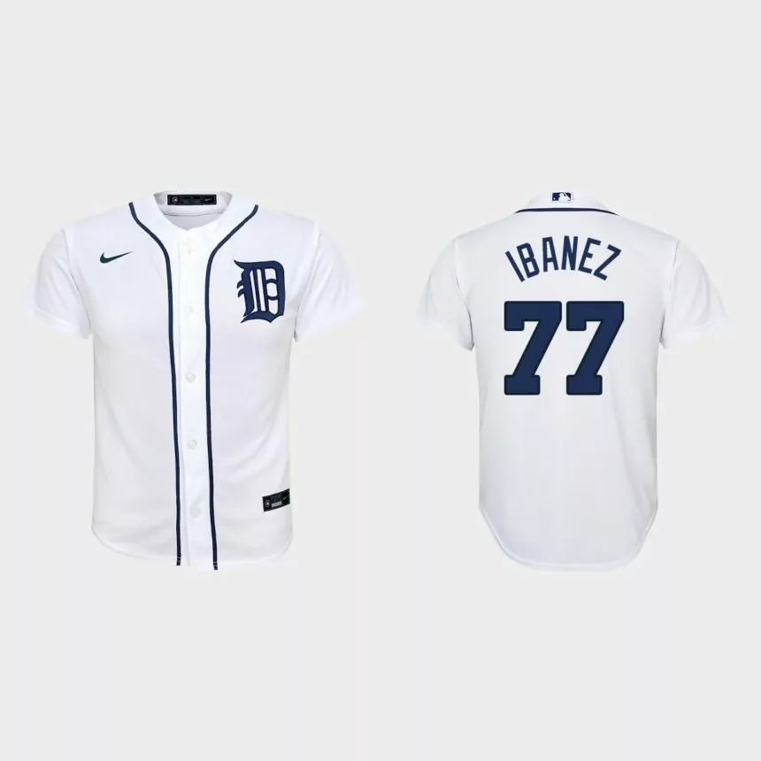 Youth Detroit Tigers Andy Ibanez White Replica Home Jersey.jpg