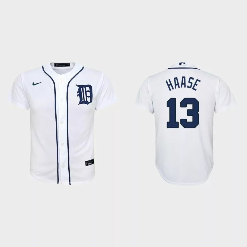 Youth Detroit Tigers Eric Haase White Replica Home Jersey.jpg