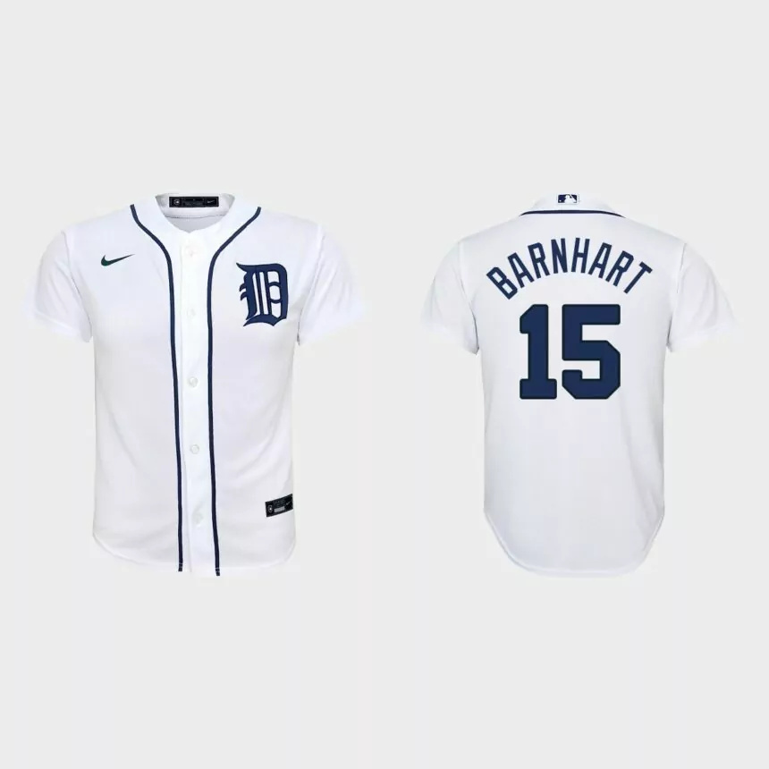 Youth Detroit Tigers Tucker Barnhart White Replica Home Jersey.jpg