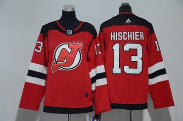 Youth Devils 13 Nico Hischier Red Youth Adidas Jersey
