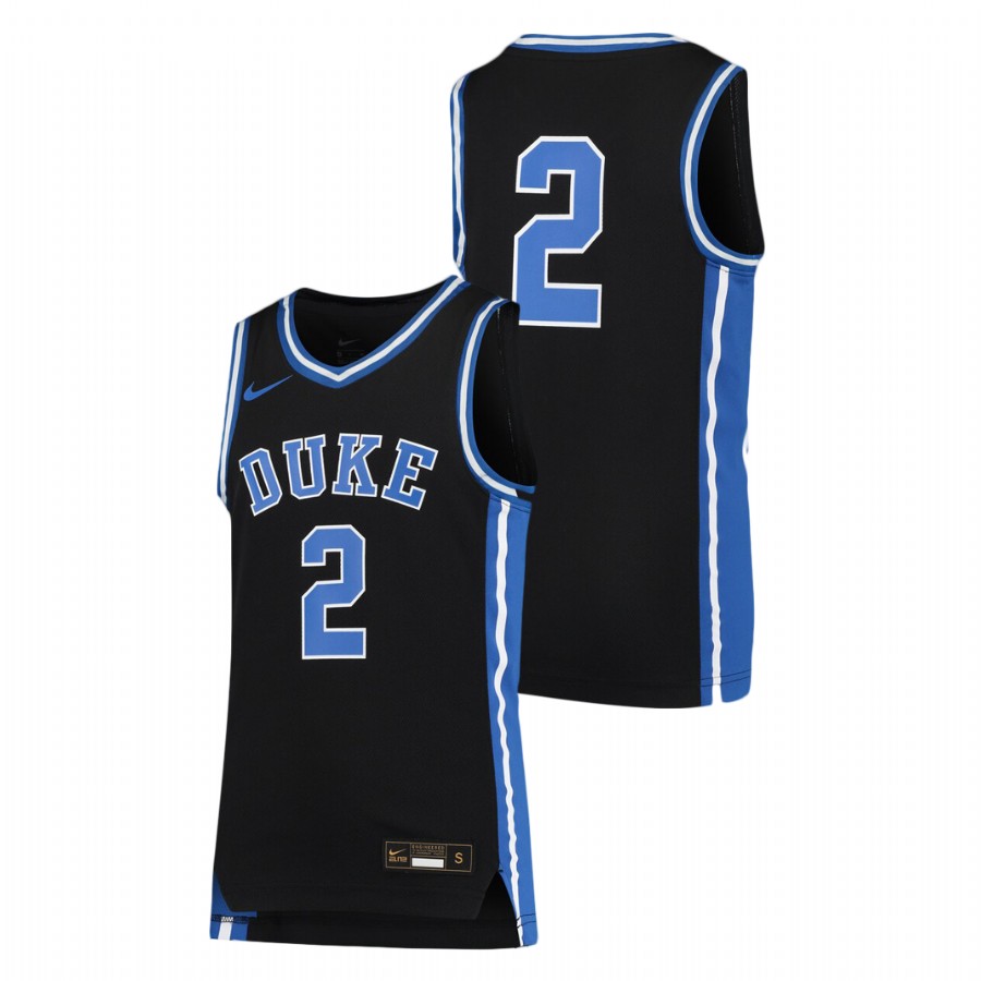 Youth Duke Blue Devils Black Basketball Replica Jersey