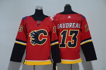 Youth Flames 13 Johnny Gaudreau Red Youth Adidas Jersey