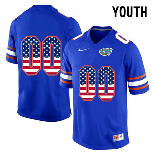 Youth Florida Gators Blue College Football Custom Limited Jerseys