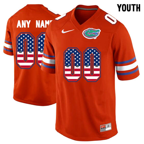 Youth Florida Gators Orange College Football Custom Limited Jersey