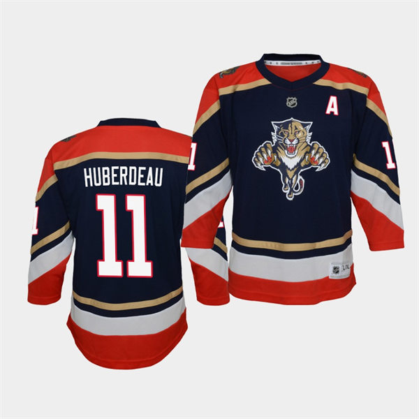 Youth Florida Panthers #11 Jonathan Huberdeau adidas Navy 3RD Jersey Stitched