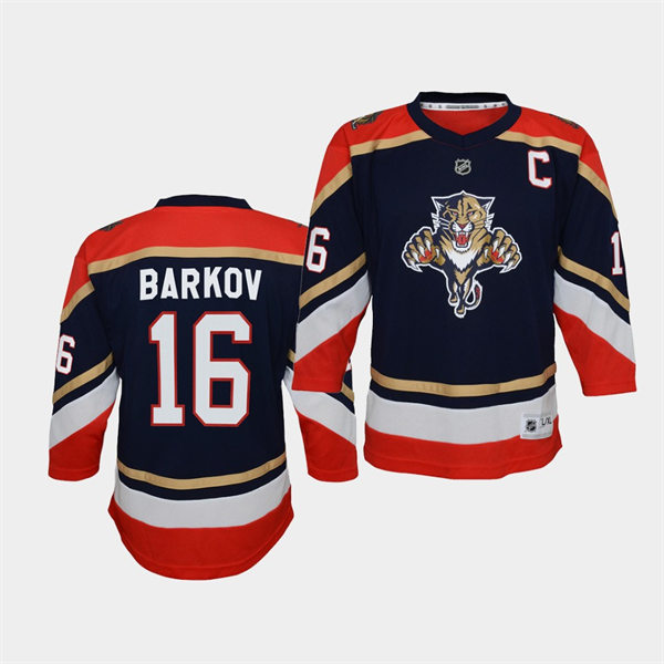 Youth Florida Panthers #16 Aleksander Barkov adidas Navy 3RD Jersey Stitched