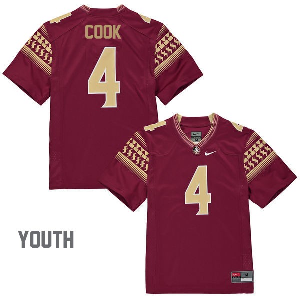Youth Florida State Seminoles #4 Dalvin Cook Garnet Football Jersey