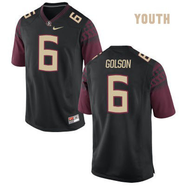 Youth Florida State Seminoles #6 Everett Golson Black Football Jersey
