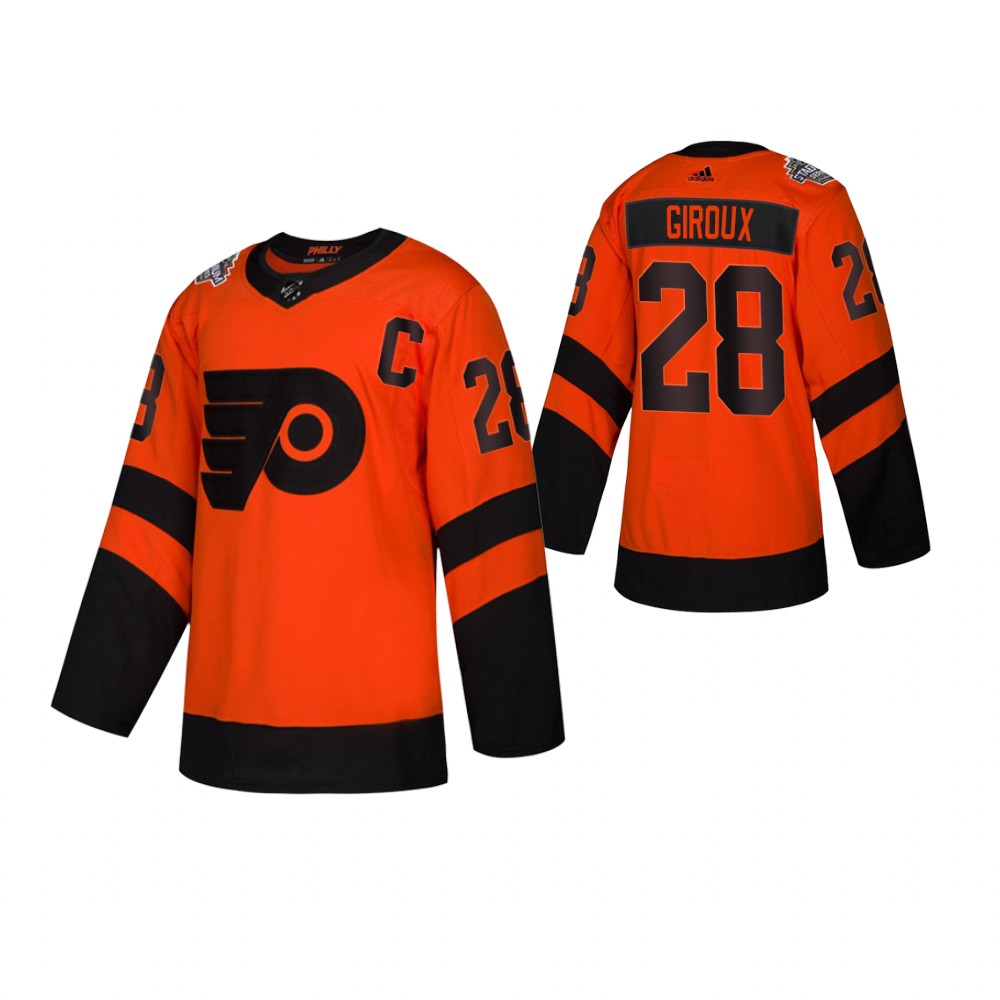 Youth Flyers #28 Claude Giroux orange NHL Stadium Series Adidas Authentic Jersey