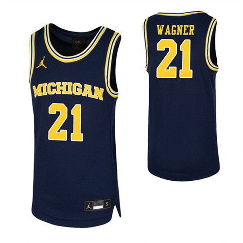 Youth Franz Wagner Jersey Navy Michigan Wolverines Replica