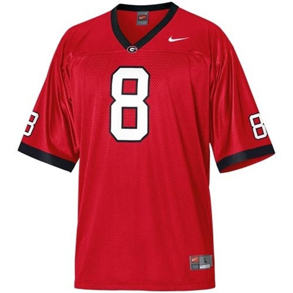 Youth Georgia Bulldogs #8 A.J. Green Red Football Jersey