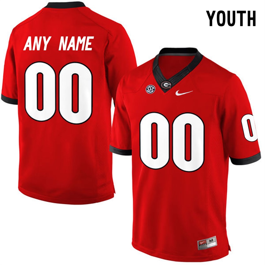 Youth Georgia Bulldogs Red College Limited Football Customized Jersey