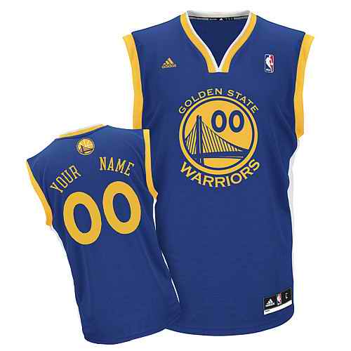Youth Golden State Warriors Custom Blue Jersey