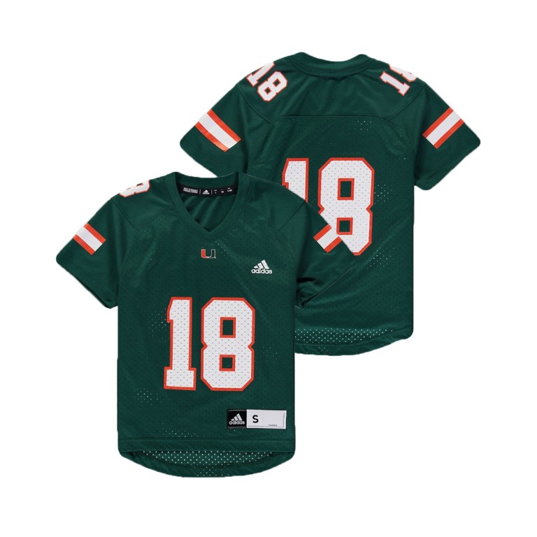 Youth Green Adidas College Football Miami Hurricanes Replica Jersey Youth Jersey Miami Hurricanes College Football Green Youth Replica Jersey