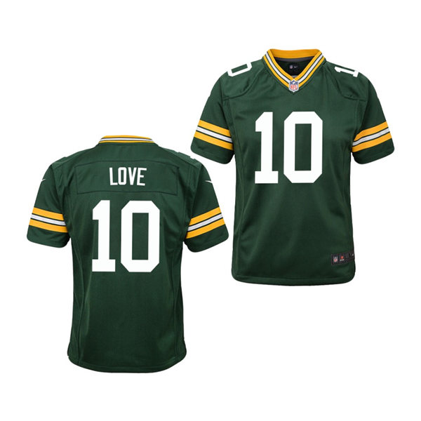 Youth Green Bay Packers #10 Jordan Love Nike Green Vapor Limited Player Jerse