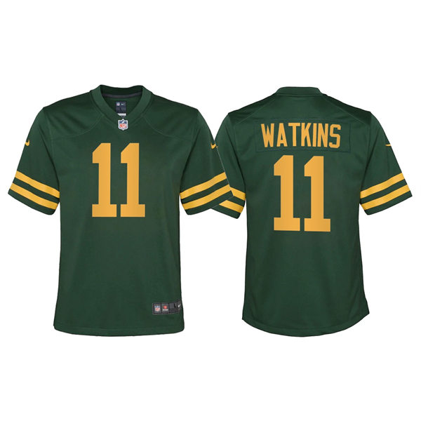 Youth Green Bay Packers #11 Sammy Watkins Nike 2021 Green Alternate 1950s Retro Jersey